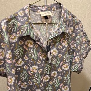 Button Up Short Sleeve Top